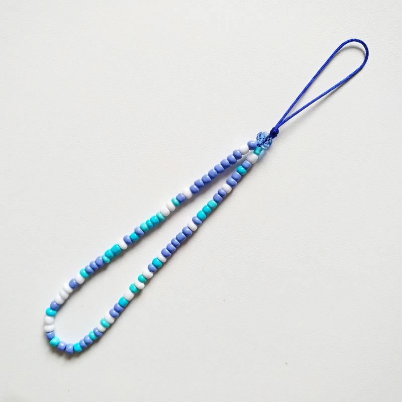 Trendy Beads Phone Chain Multicolor Cellphone Strap Lanyard Women Girls Anti-lost Mobile Phone Chain Wrist Hanging Rope Keychain