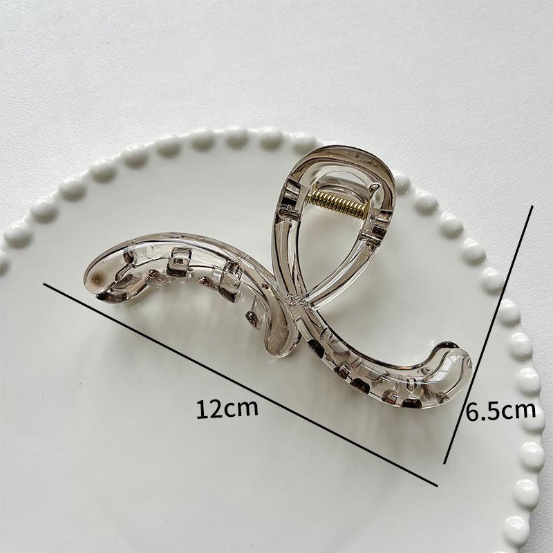 Clips de păr acrilic mare ondulat la modă pentru femei, coreean, culoare jeleu, acetat, geometric, cruce, accesorii de păr