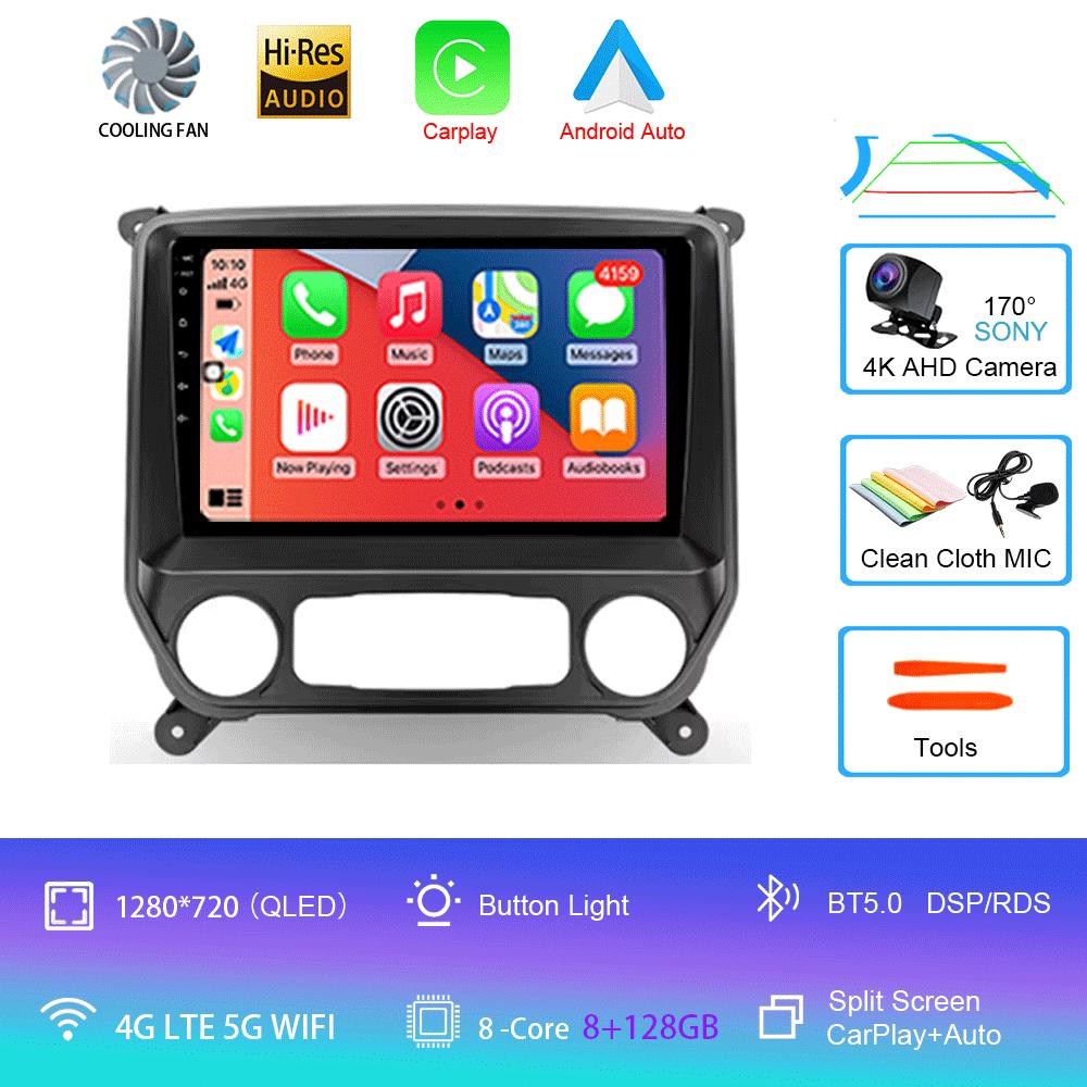 For Chevrolet Silverado 3 GMTK2 2014 2015 2016 2017 2018 Car Radio Android 14 Carplay Auto Multimedia Autoradio Stereo Head Unit