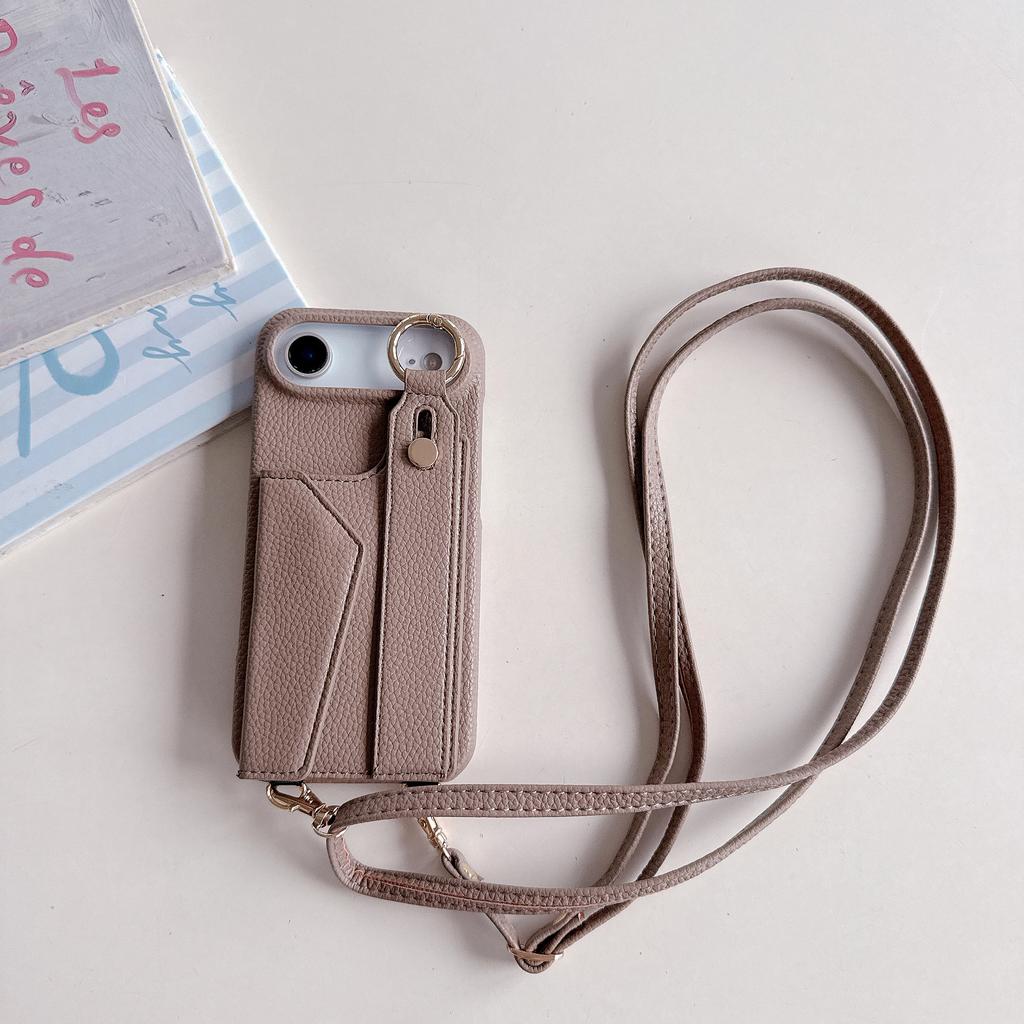 Wrist Strap Crossbody Ring Holder Cards Solt Magnetic Wallet Leather Case For iPhone 17 Pro Max 16 Plus 15 14 Long Lanyard Cover