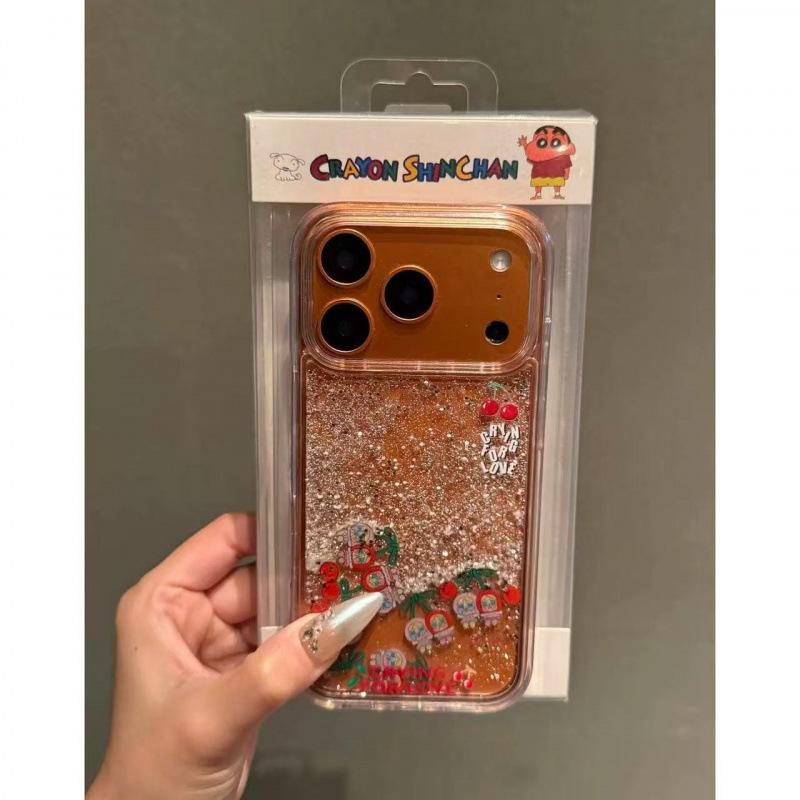 Transparent Quicksand Glitter Cherry Crying Baby for iPhone17promax Apple 16 Mobile Phone Case 15 Explosion 14pm