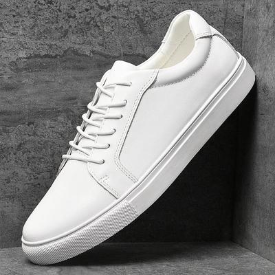 Brand de modă Casual Solide Pantofi Albi pentru Bărbați Piele Naturală Adidași de Lux Pantofi Plati pentru Bărbați Respirabili Modă Pantofi pentru Bărbați din Piele Naturală