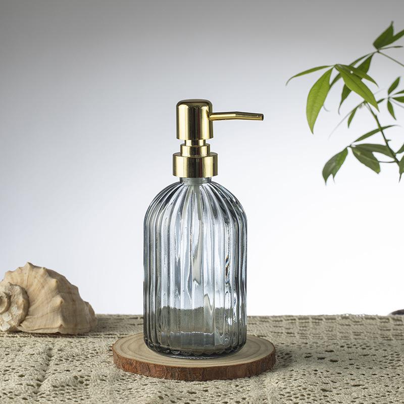 Glass Pump Bottle for Hand Soap, Shower Gel, Lotion, and Shampoo