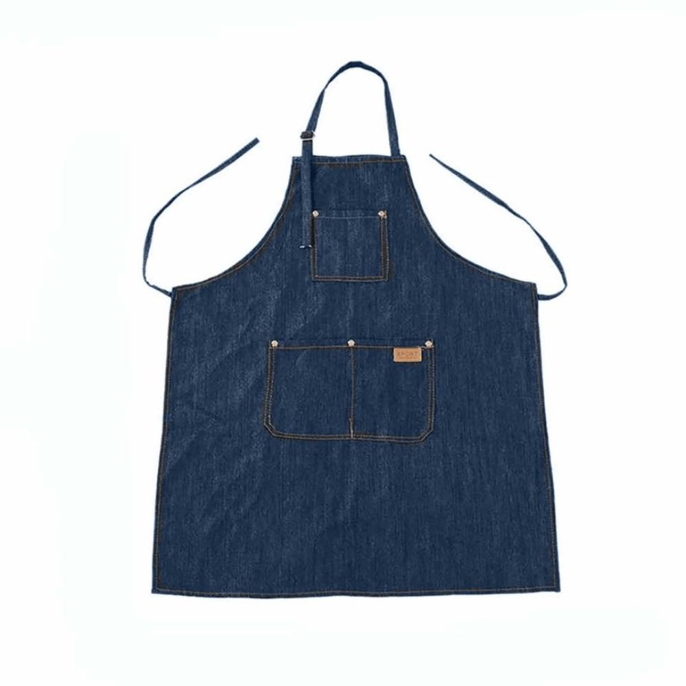 Lightweight Salon Working Clothes with Pockets Barber Cloth Wrap Denim Apron Uniform  Cooking