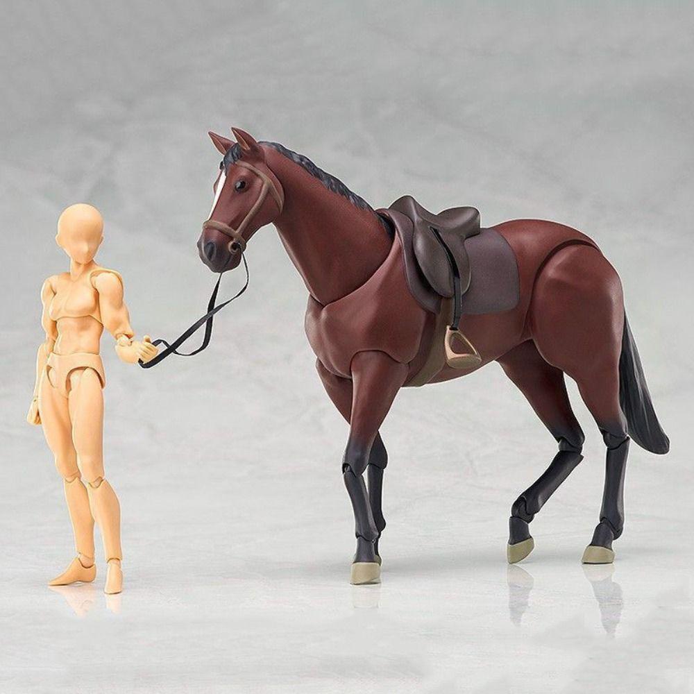 Multi-Jointed Horse Ferrite Action Figure PVC Mini Size Horse Figurine Drawing Sketch