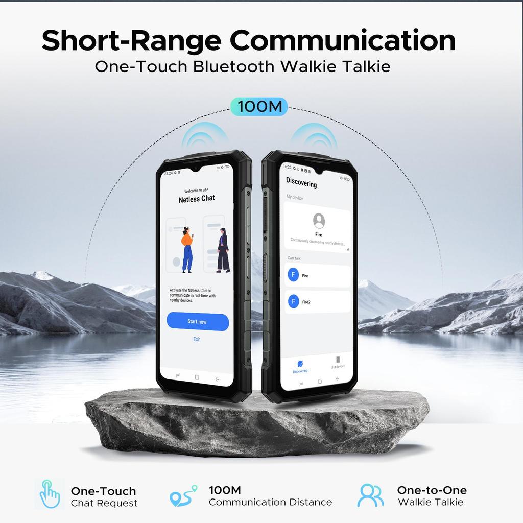 DOOGEE Fire 7 Pro Rugged Phone 5G,POC Intercom Function,Dual Camping Lights,32GB+256GB/2TB, 13000mAh/33W, 6.6" HD+IPS, 64MP+20MP