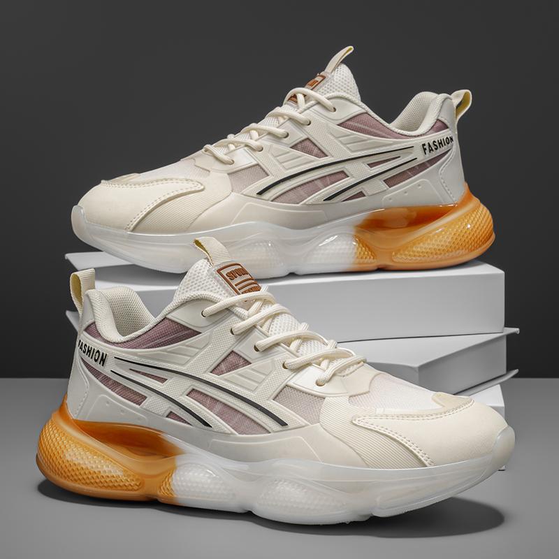 2026 New Air Cushion Chunky Sneakers Breathable Mesh Height Boost Shock Absorbing Non-Slip Wear-Resistant Casual Sports Shoes