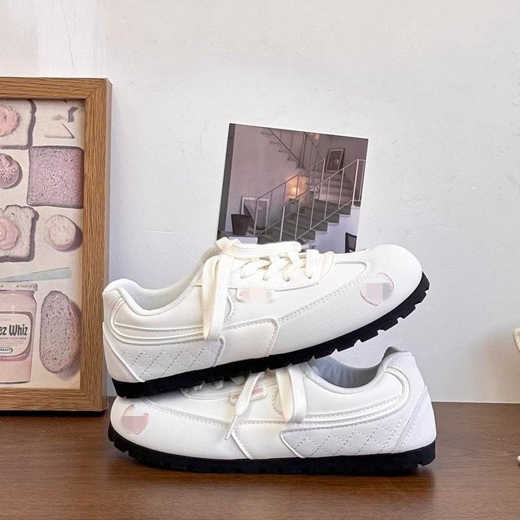 

Осенний Балет Фэн Дэ Тренировочные кроссовки Новые Дышащие Тонкая подошва Нишевые Повседневные Скейт-кеды 35 белый