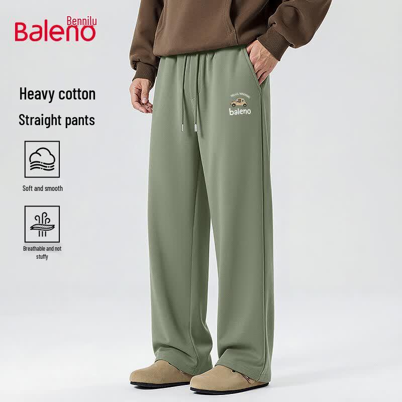 Baleno Men s Retro Knit Wide-Leg Casual Pants 4XL