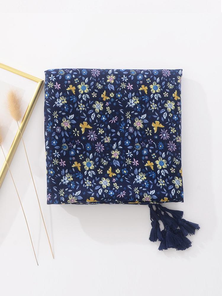 Cotton Linen Women Silk Scarf Cute Soft Floral Print Shawl Foulard Femme Mujer Pareo Muffler Bufanda Stoles Hijab Bandana Summer