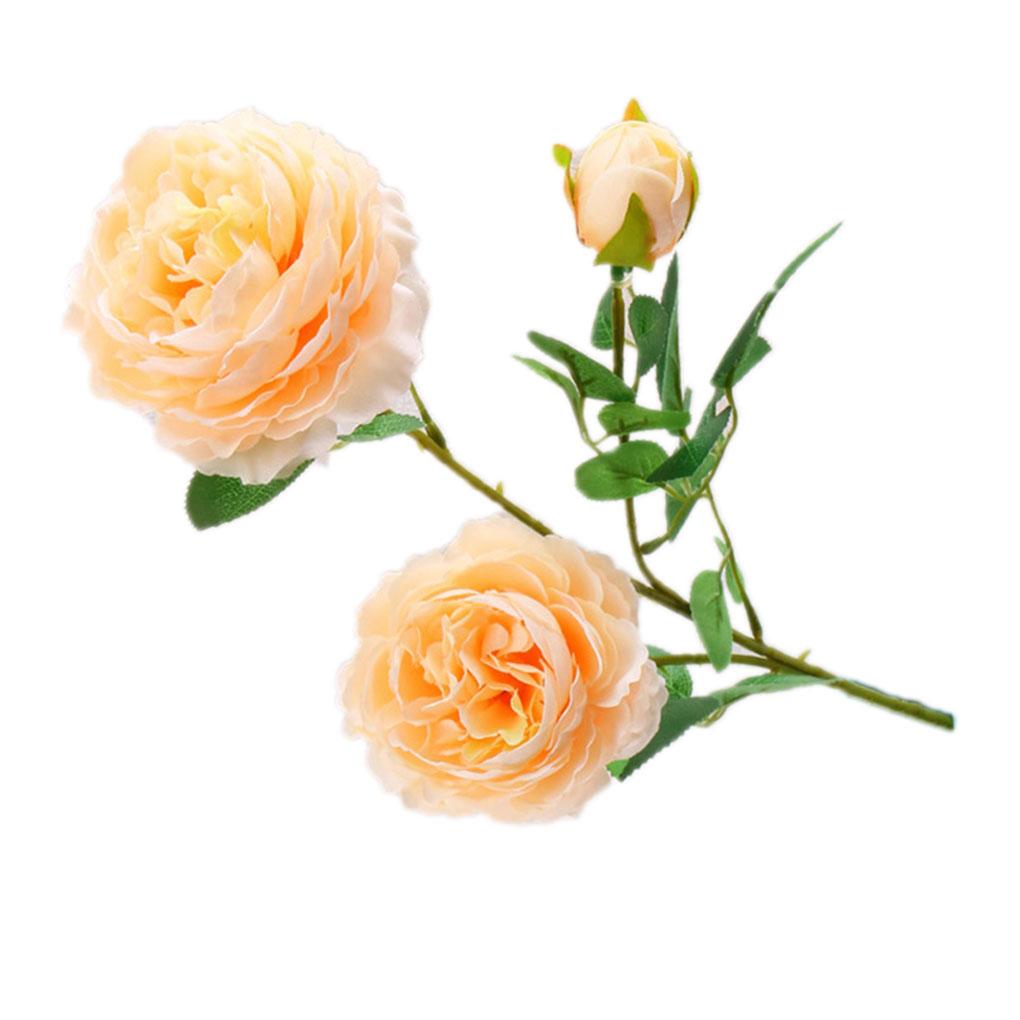

3 Heads Silk Artificial Peony Flower Bouquet Wedding Party Home Decoration