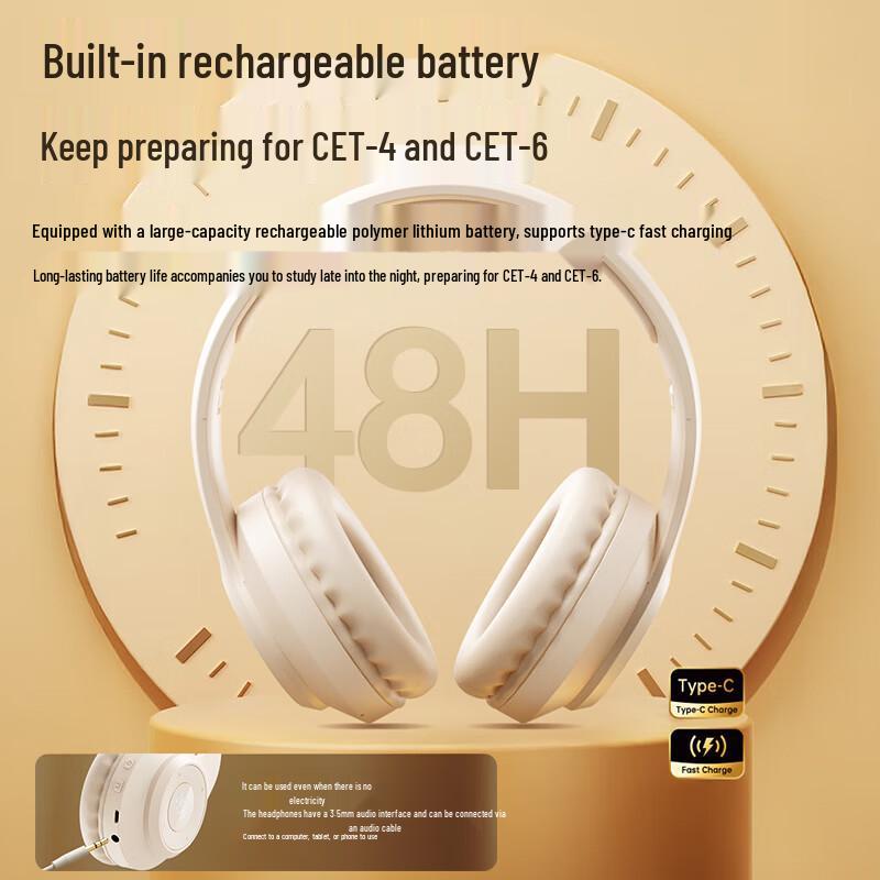 Kewo FM Radio Bluetooth Over-Ear Exam Headphones