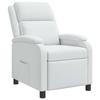 Recliner Chair White Fabric