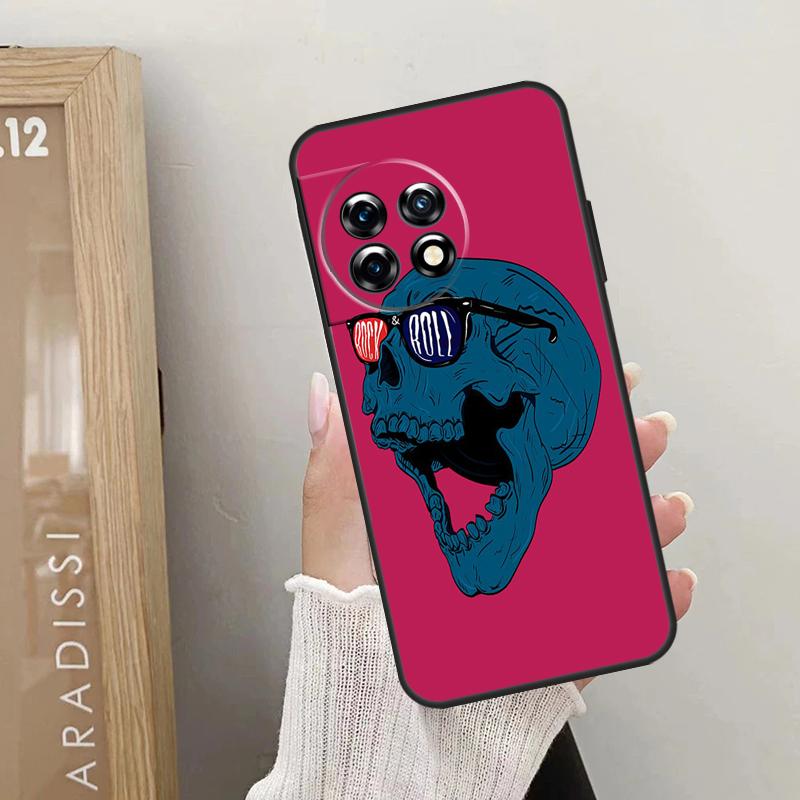 Rock and Roll Skull Case For OnePlus Nord 5 CE 2 3 4 Lite N20 N30 OnePlus 15 R 13R 12R 10R 13T 10T 11 12 13 Cover