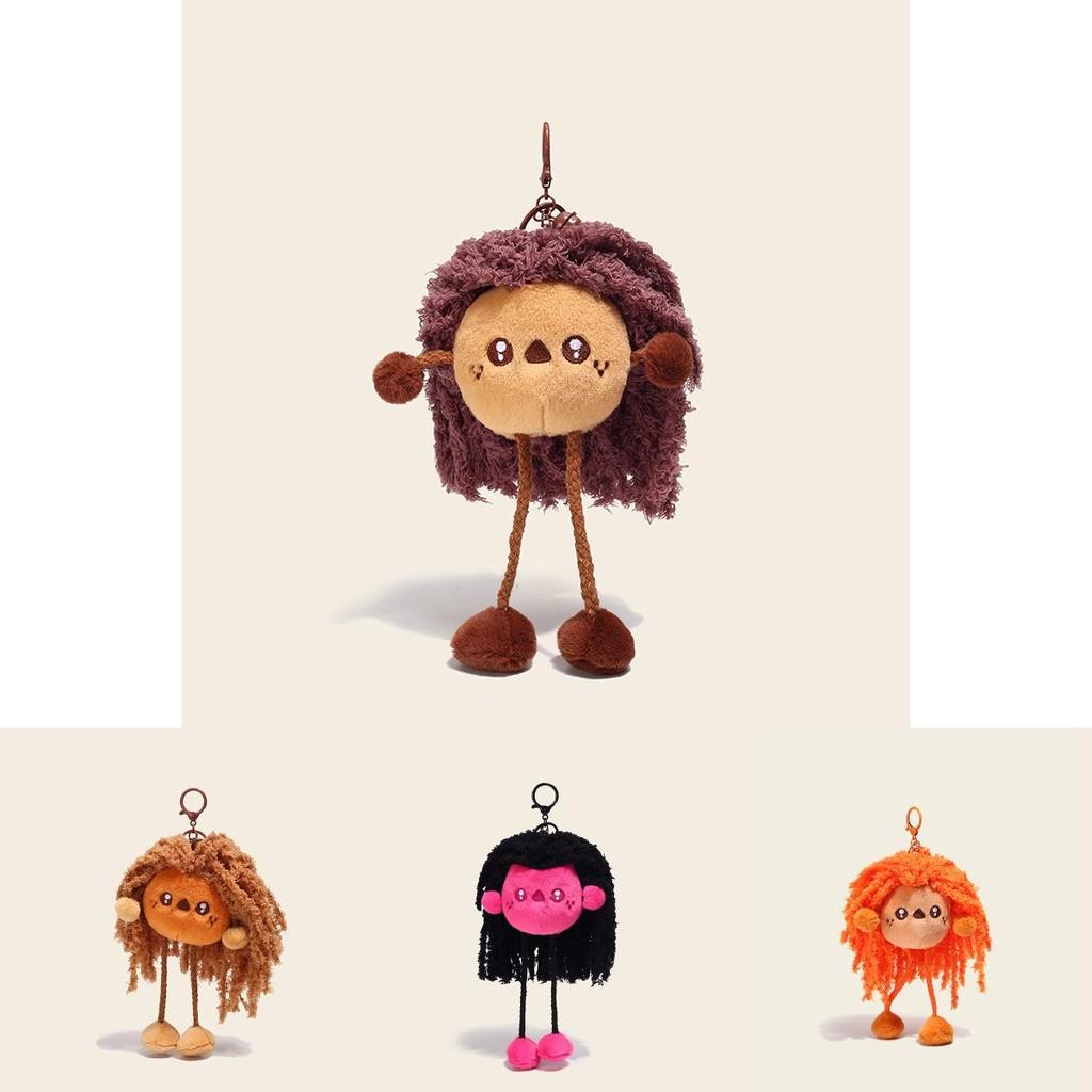 Quirky Colorful Potato Girl Plush Keychain Trendy Unique Design For Keychains