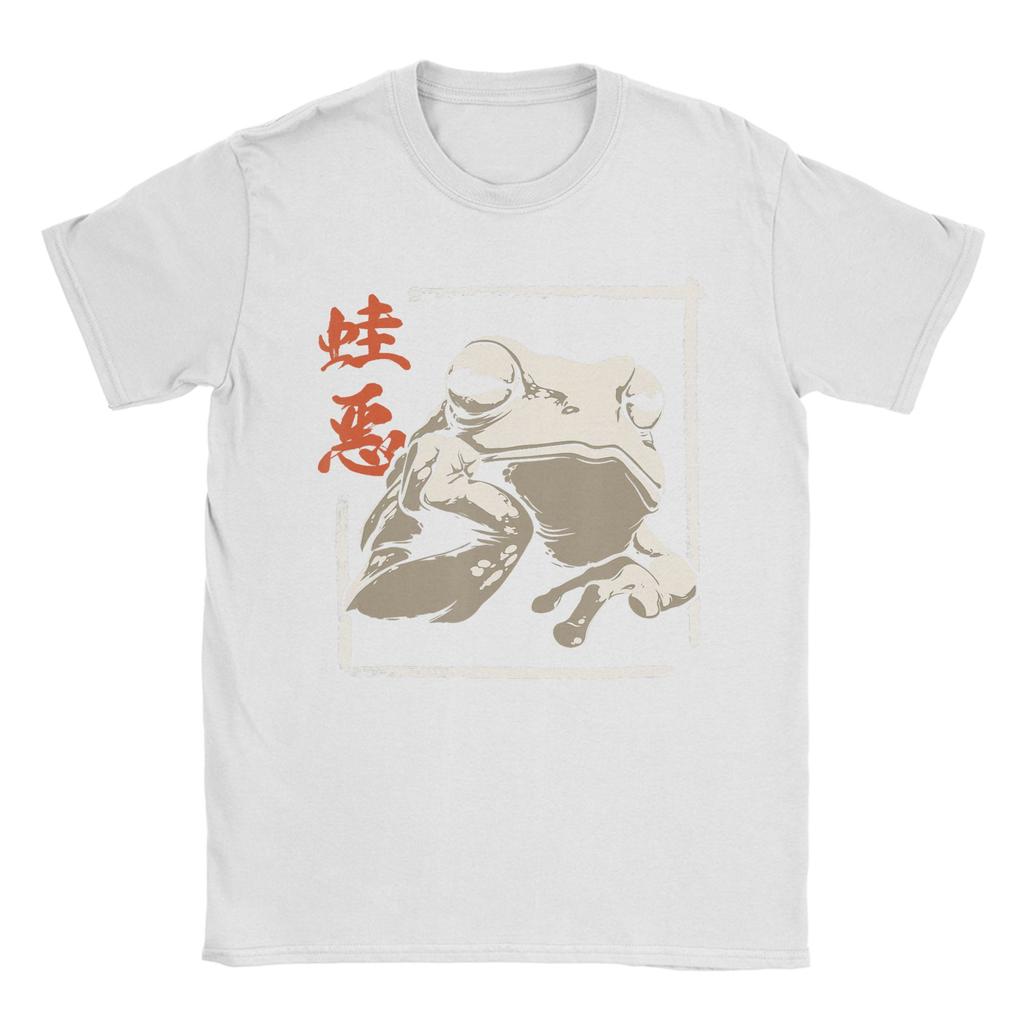 Japanese Grumpy Frog T Shirt for Men 100 Cotton Fashion for Male TShirt Round Collar  Tees Short Sleeve Tops Gift Idea