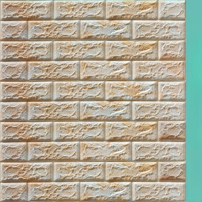 1pc/10pcs 3D Wall Panel Self Adhesive Foam Plastic Wall Sticker Peel Living Room Bedroom Marble Stickers TV Wallpaper Home Decor