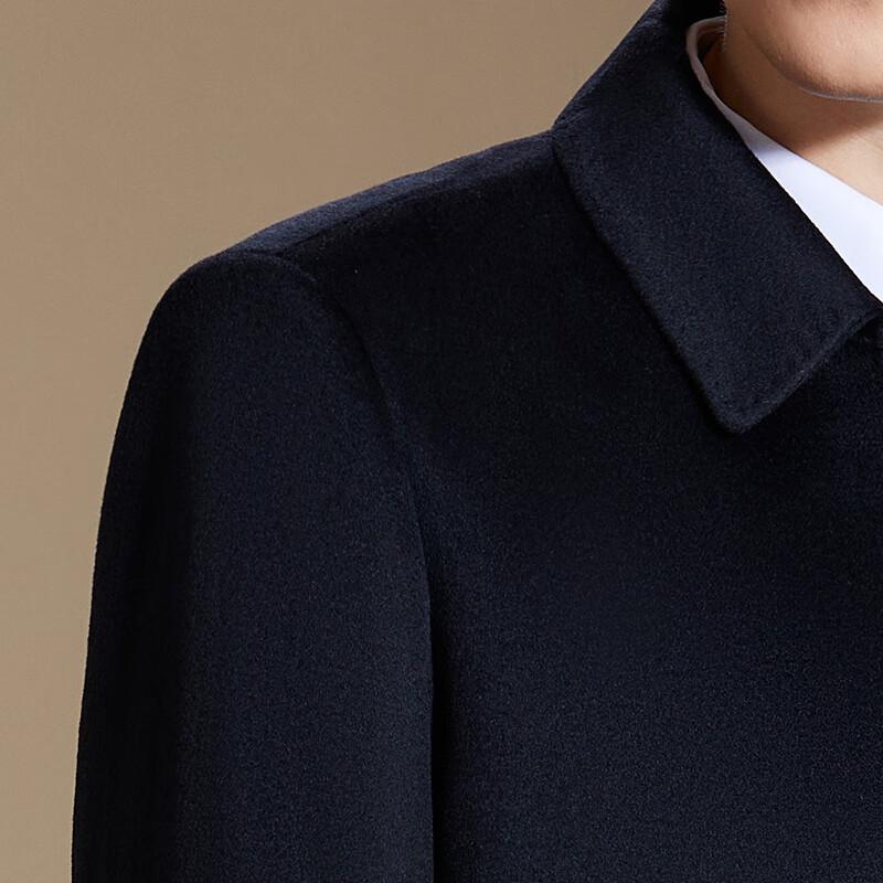 Antonio Men's Cashmere Blend Business Mid-Length Wool Coat