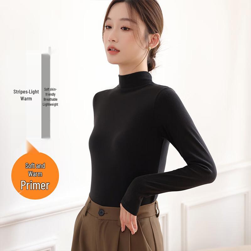 Xueqiman Women's Semi-High Collar Base Layer Top