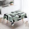 Black and White Geometric Tablecloth Anti-Stain Waterproof Dining Table Home Decor Rectangular Kitchen Fireplace Countertop
