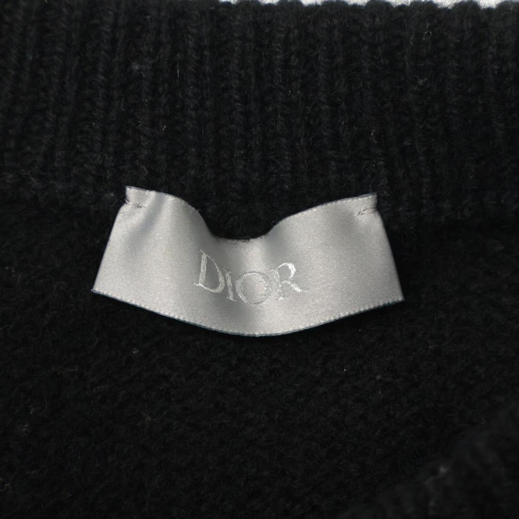 Dior Czarne 213M640AT298 Atelier Haftowane Dzianinowe topy M czarnyUżywany