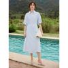ELLE Striped Twisted Design A-Line Dress