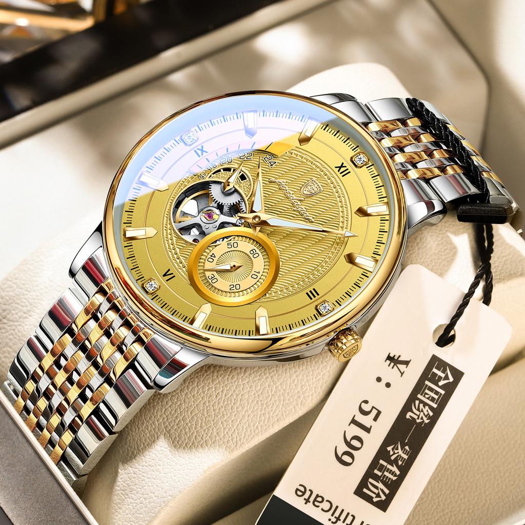 Swiss Automatic Mechanical Watch Luxury Men's Waterproof Wristwatch