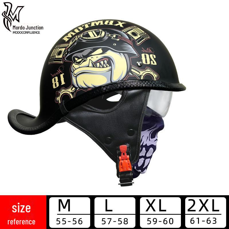 

Мотоциклетный шлем Retro Knight унисекс, сертифицированный 3C, универсальный всесезонный полушлем L