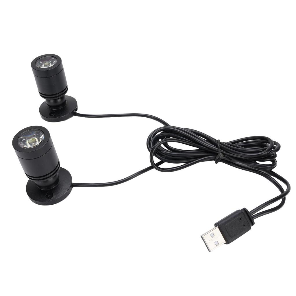 Dual Head Small Spotlight Showcase LED Spotlight Display Light for Closet Artwork Jewelry DIY Craft Aluminum Alloy