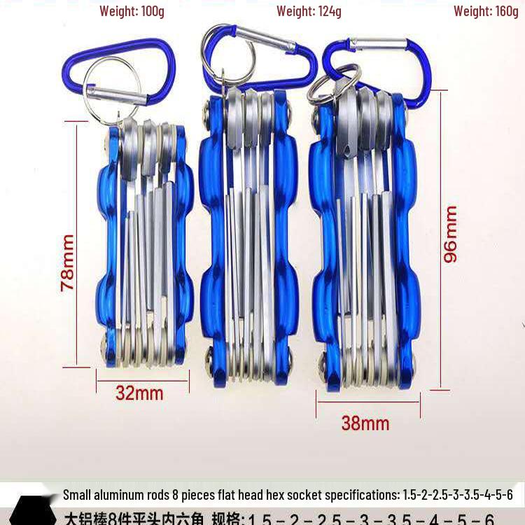 Folding Metric Torx Hex Key and Screwdriver Tool Set