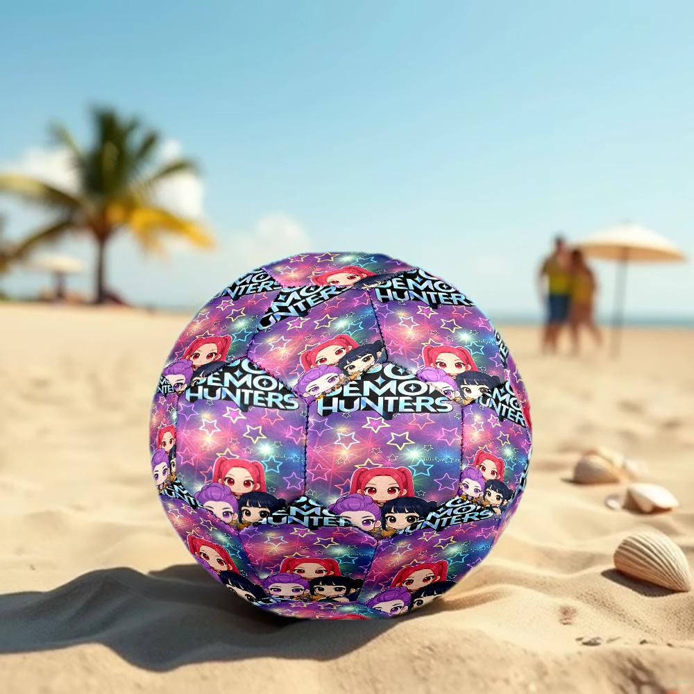 KPop Demon Hunters Print Size 5 Soccer Ball, Standard Match Football for Sports Game and Team Practice, Ideal Gift for Soccer Fans