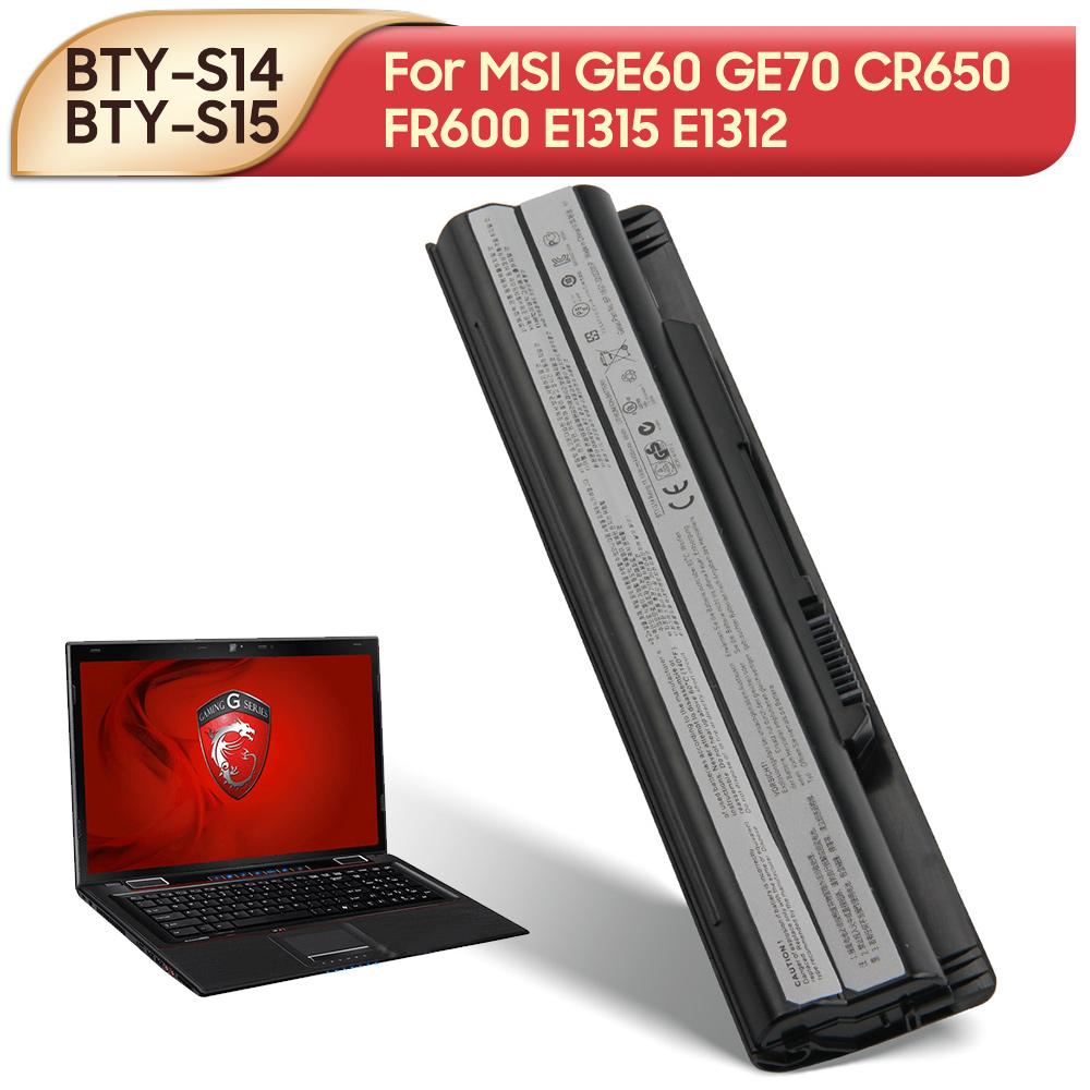 Batteria Ricaricabile al Litio Per MSI GE60 GE70 CR650 FR600 E1315 E1312 FR700 FX700 FX603 BTY-S14 BTY-S15 Batteria per Laptop