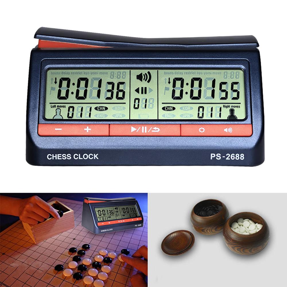 Professional Chess Clock USB Charging Board Game Clock Multifunctional Chess Clock Hour Meter Stopwatch for Family Personal Use