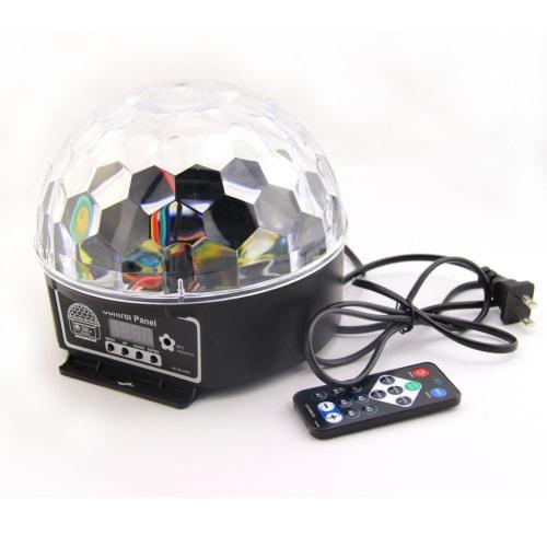 RGB LED Crystal Disco Magic Ball with Remote Control, DMX Effect, Multicolor