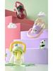 High-Capacity Dual-Use Summer Straw Cup for Girls - Portable Space-Saving Design