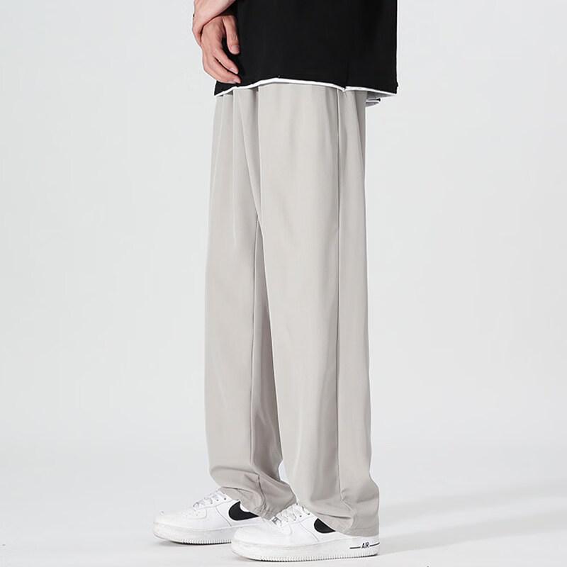 Men's Ice Silk Loose Straight Casual Pants