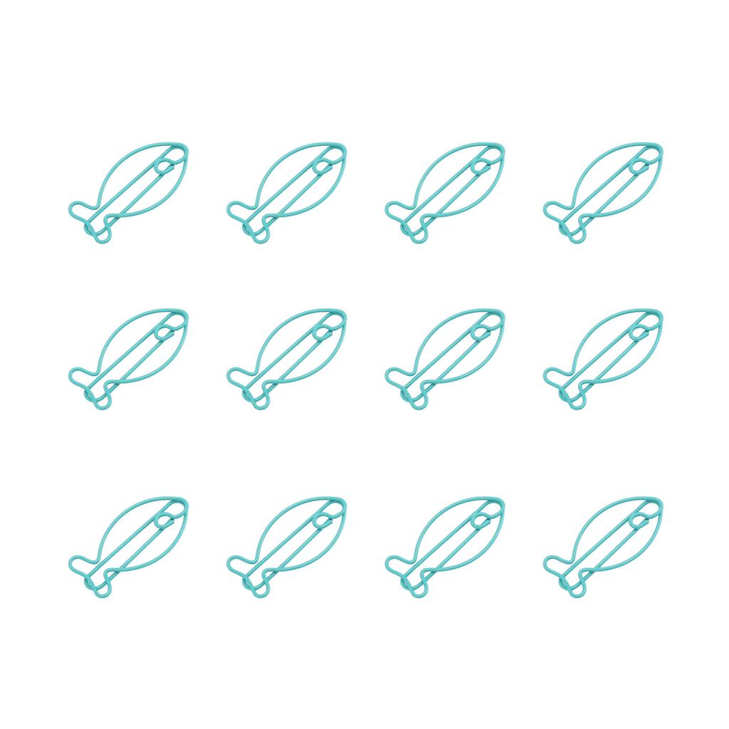 100pcs Paper Clips Multipurpose Cute Fish Shaped Exquisite Rustproof Metal Paper Clips for Home
