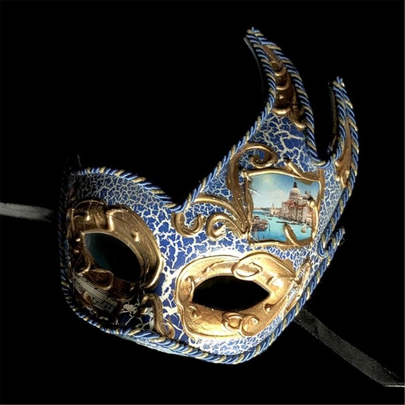 Masquerade Half Face Halloween Masquerade Eyemask Masquerade Costume Accsessory for Women Men Halloween Carnivals Proms