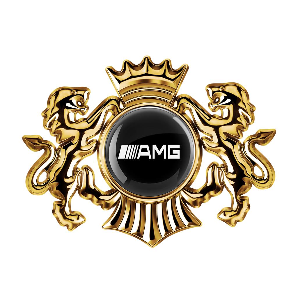 New 3D Crown Lion Car Fender Metal Emblem Badge Decoration Stickers For Mercedes Benz AMG W202 W203 W204 W205 W211 W212 W169 GLC