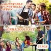 Outdoor Gathering BBQ Tool, Stainless Steel Shovel, Barbecue Skewer,seasoning Bottle, Portable Combination, Family Party BBQ Set