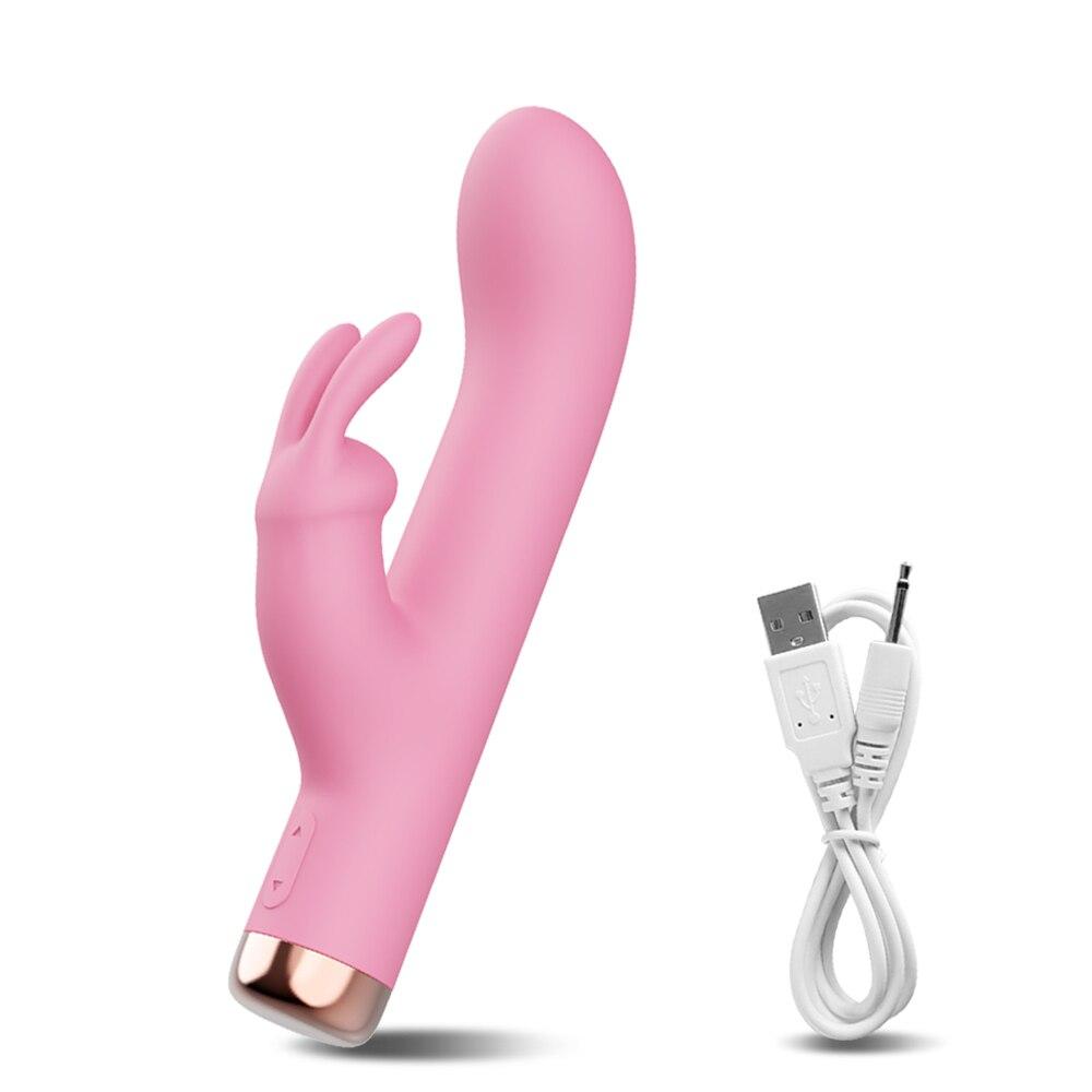 Powerful Rabbit Vibrator for Women Clitoris Stimulator G Spot Massager Mini Dildo Silicone Sex Toys Female Goods for Adults