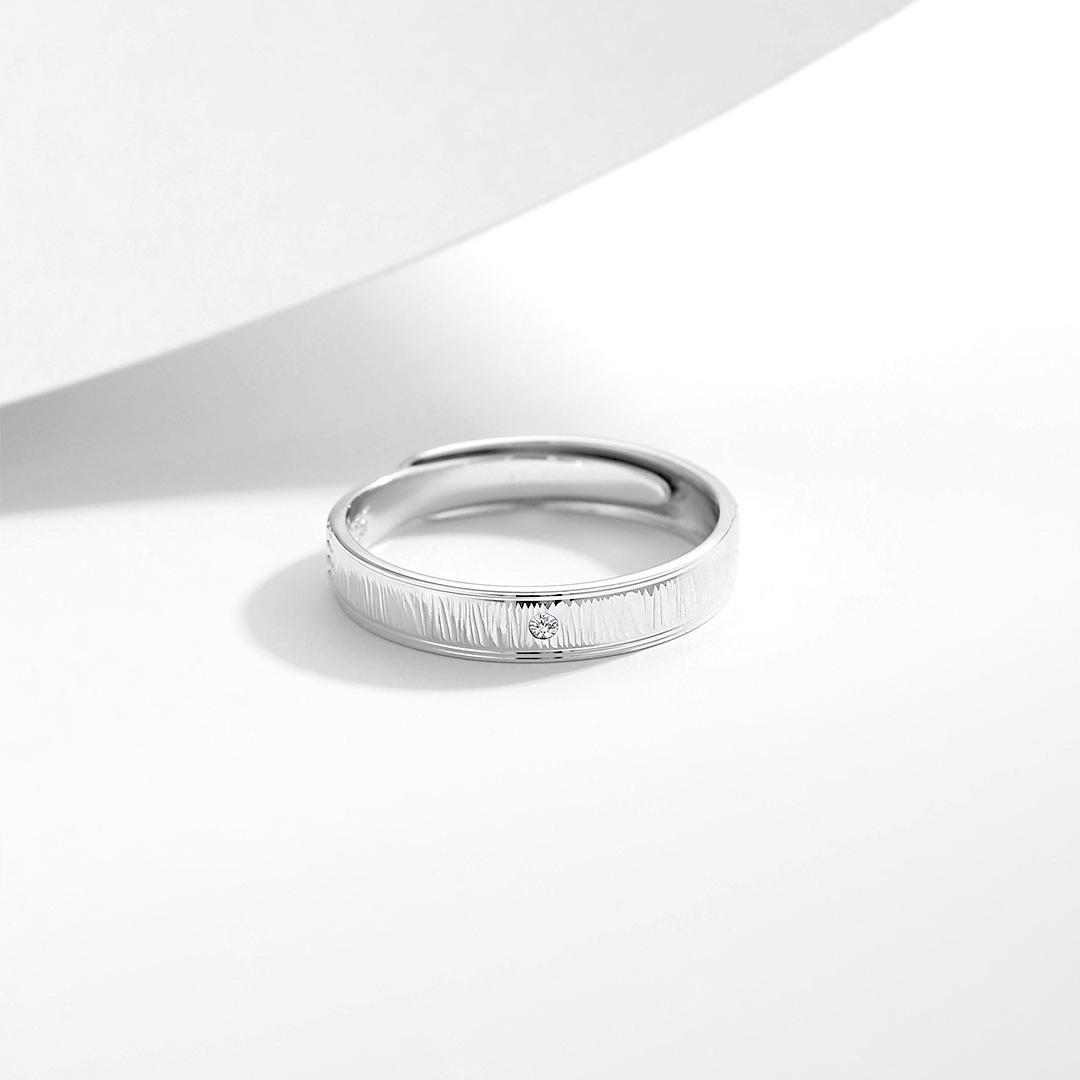 

Yaxi S925 Стерлинговое серебро Текстурированное Женское Минималистичное Кольцо - Стиль Легкой Роскоши JZ016519 Sterling Silver