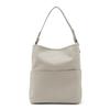 VITAFELICE Echt Leer Handtas met Eén Handvat voor Dames, sib-20032n (Lichtgrijs)