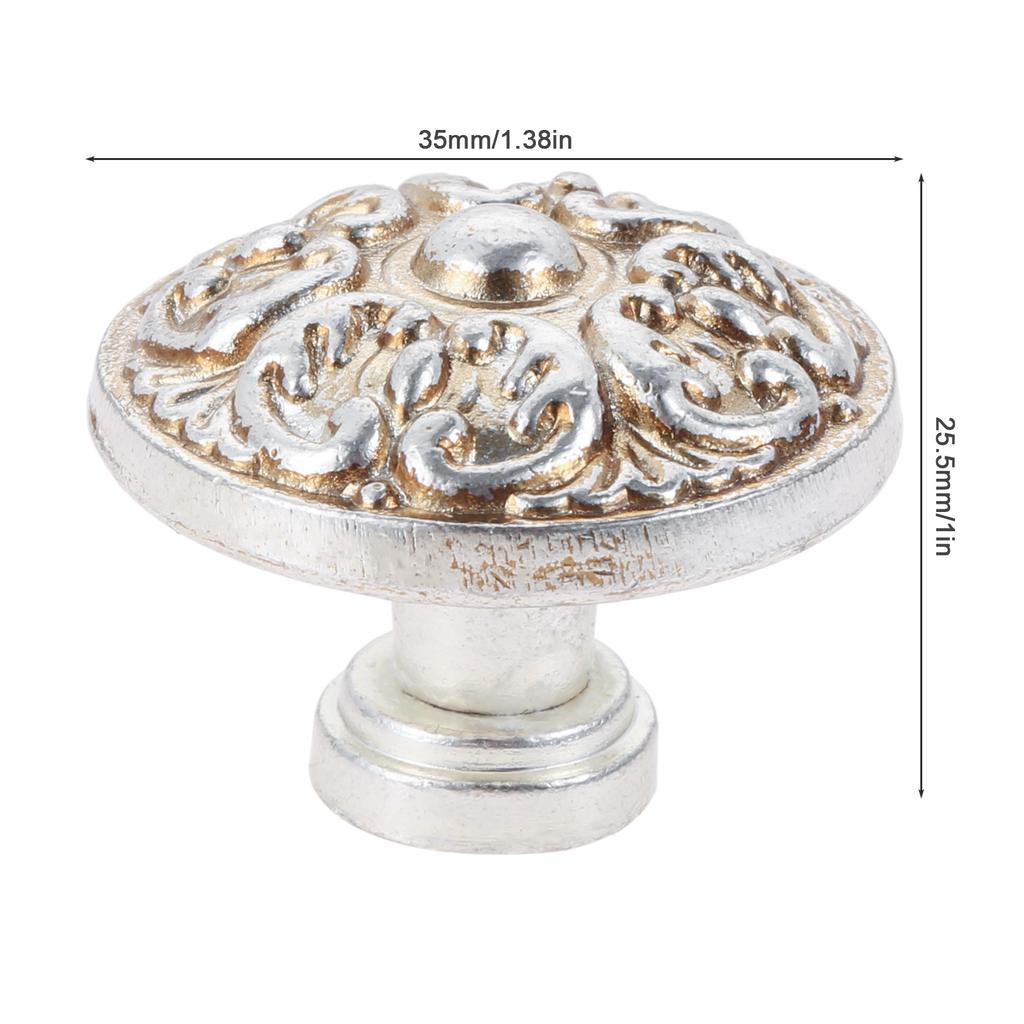 DRELD Antique Wardrobe Door Pull Furniture Handle Retro Silver Garden Drawer Handle Classical Handle Knob Home Decor 32/96/128MM