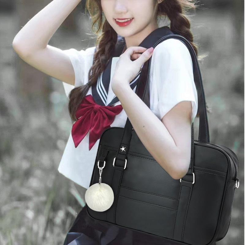 2024 Women's Japanese Style JK Uniform Crossbody Bag: Two-Dimensional Simple Academy Shoulder Handbag