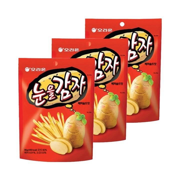 Orion Close Your Eyes Stick Potato Chips Salted Crispy Snack 96g (Pack of 3)