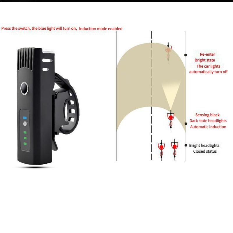 Smart Light-Sensing Bike Light Night Riding Light High-Intensity Flashlight Bicycle Headlight Cycling Gear & Accessories