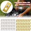 Lawn Mower Blades with Washers & Screw Metal Replacement Blades Wear Resist Lawn Cutting Blade for Mammotion Luba Robot
