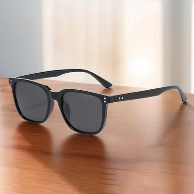 Gafas de Sol Cuadradas de Moda para Hombre y Mujer Lujo Remache Protección UV400 Moda Exterior Antideslumbrantes Gafas para Conducir