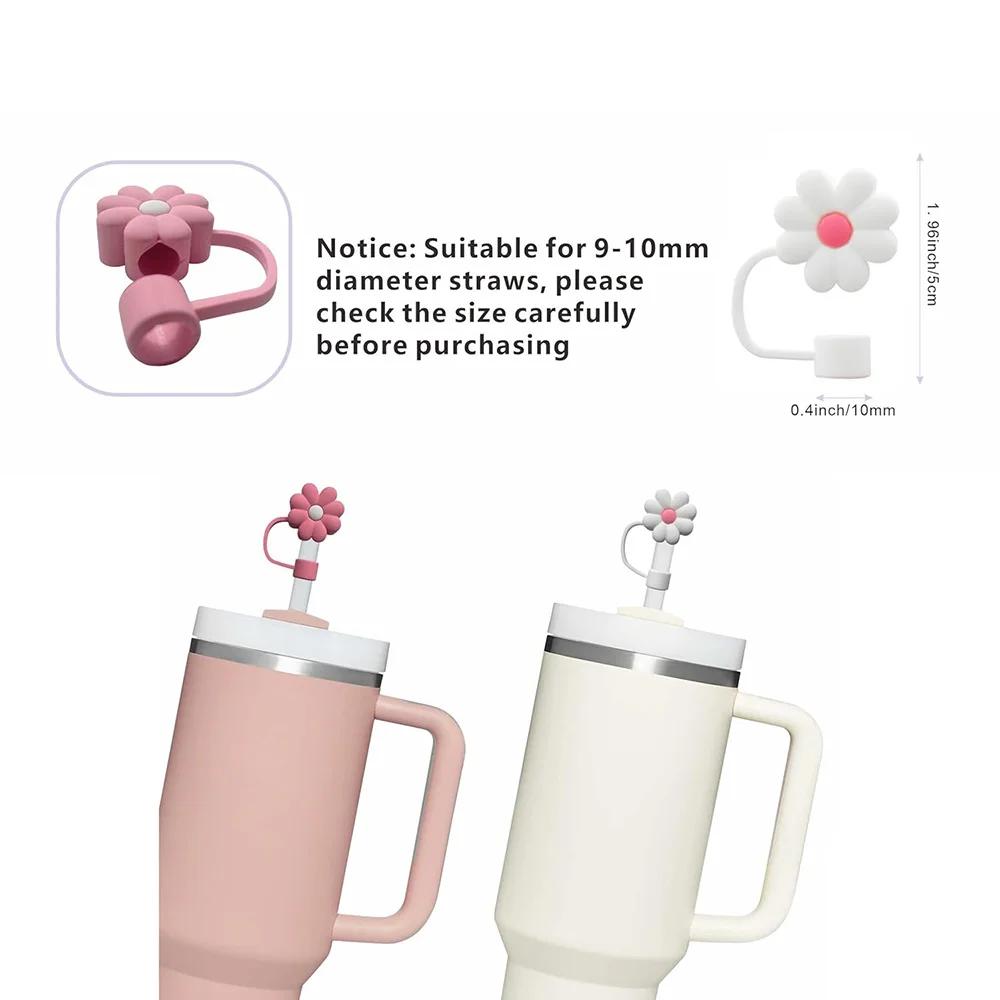 11Pcs Cup Accessories Se for Stanley Silicone Spill Proof Stopper Straw Cover Cap 2Pcs Reusable Straw 1 Cleaning Brush 40oz 30oz